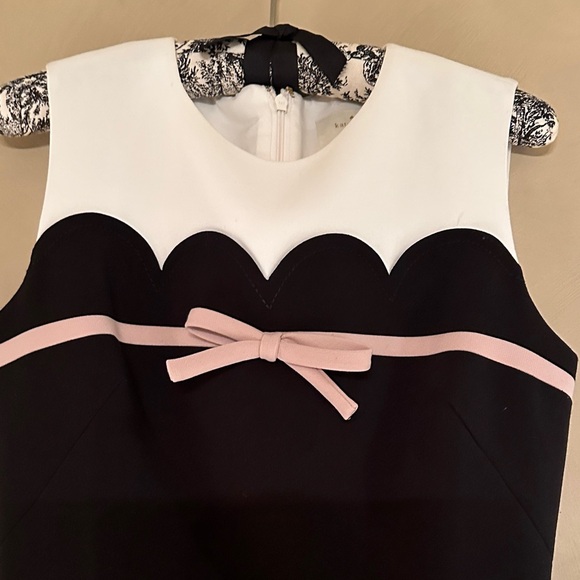 Kate Spade Scalloped Bow Mini A- Line Dress Echoed of Paris - Picture 6 of 6